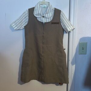 Girl Scout vintage uniform dress and blouse size 8